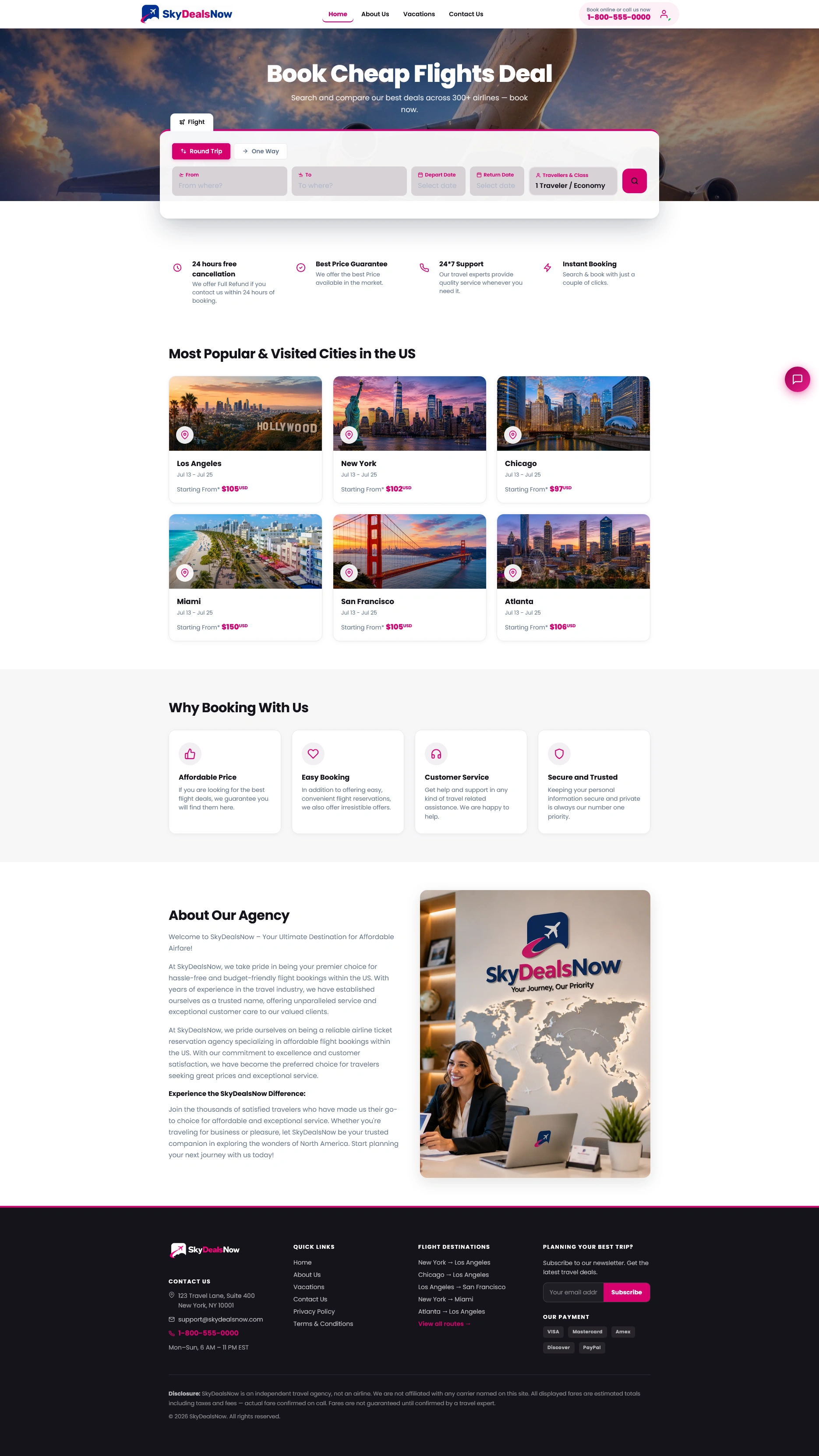Sky Deals Now — website by Omnox Technologies