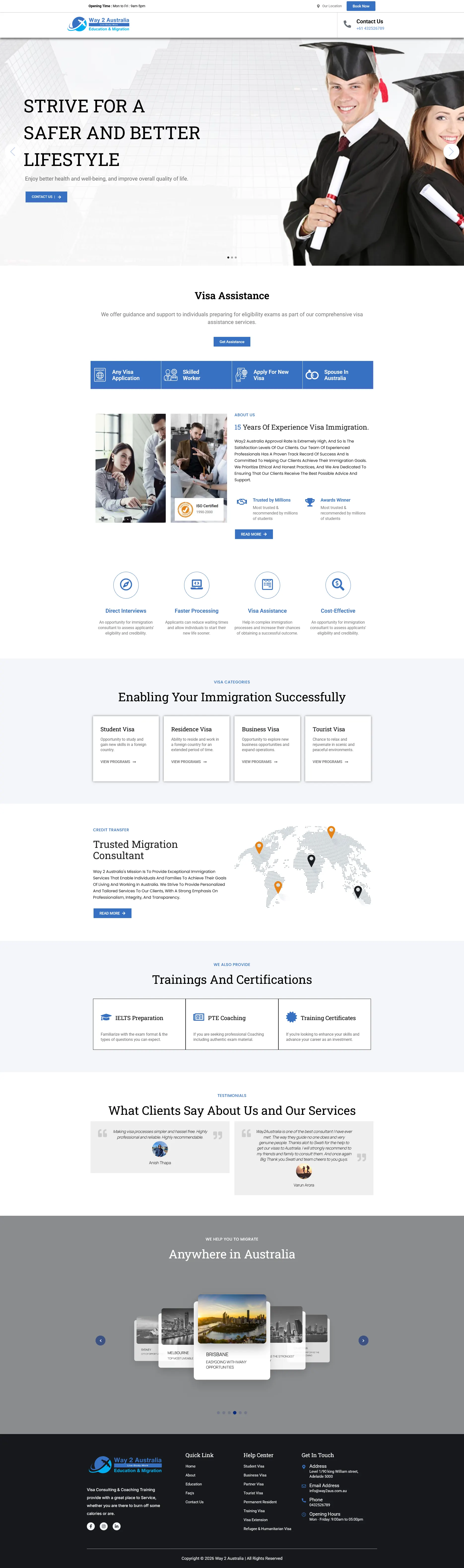 Way 2 Aus — website by Omnox Technologies